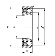 {(dio)S 2212-K-2RS-TVH-C3, (j) DIN 630 ˜ʵҪߴ, FF 1:12ɂ(c)ܷ