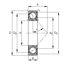 ǽ|S 7303-B-2RS-TVP, (j) DIN 628-1 (bio)(zhn)Ҫߴ|  = 40ɂ(c)ܷ